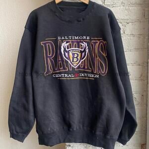 Baltimore Ravens Nfl Central Division Black Retro Unisex Sweatshirt Centra